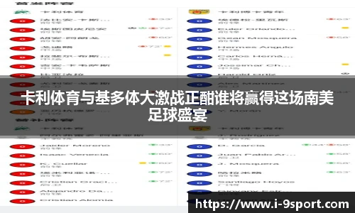 卡利体育与基多体大激战正酣谁将赢得这场南美足球盛宴